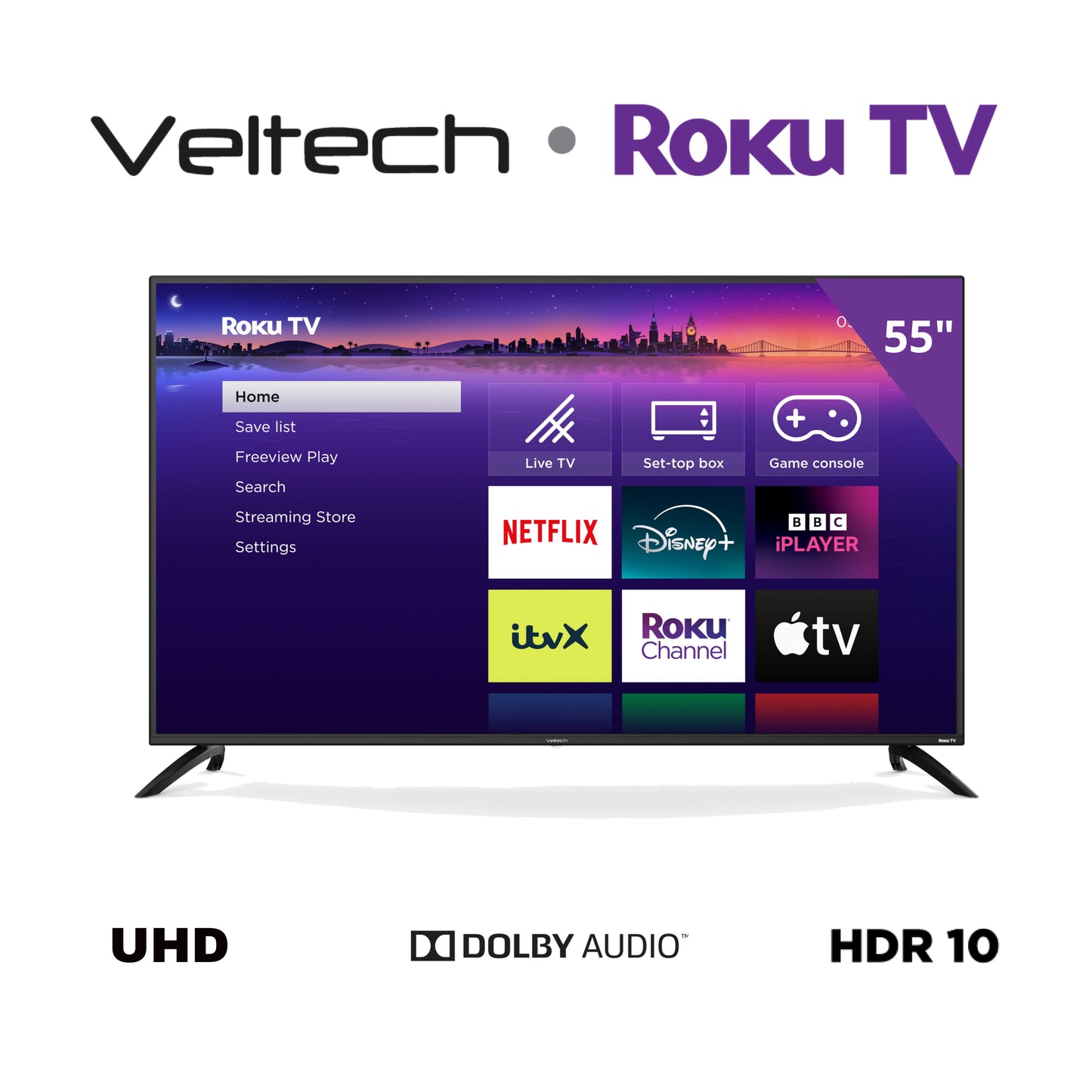 55" Veltech Roku TV - Purchase Directly from AO.com - Watt-a-Home by Veltech