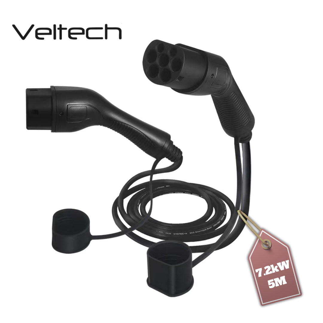 Veltech 7.2KW Type 2 EV Charging Cable: Ideal for PHEVs - Watt-a-Home by Veltech