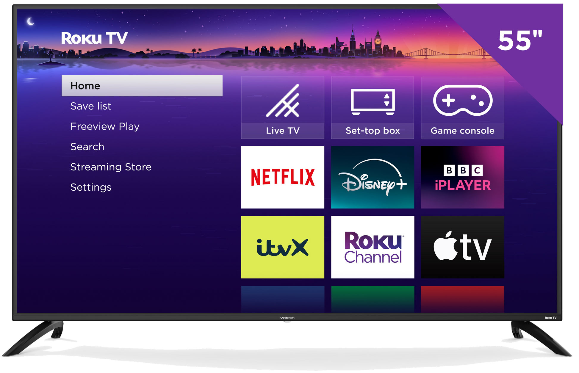 55" Veltech Roku TV - Also available at AO.com - Watt-a-Home by Veltech